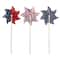Glitzhome&#xAE; 32&#x22; Plastic Stars &#x26; Stripes Patriotic Windmill Set